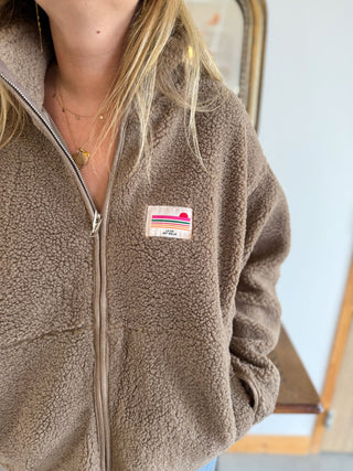 Veste Sherpa Justine • Taupe