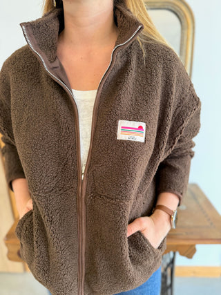 Veste Sherpa Justine • Marron