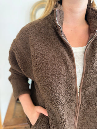Veste Sherpa Justine • Marron