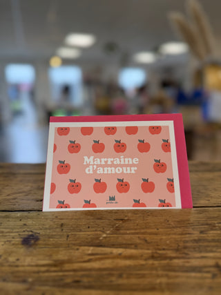Carte "Famille" : Marraine d'amour (avec enveloppe)