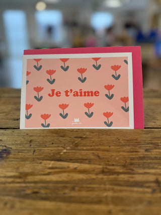 Carte "Love" : Je t'aime (avec enveloppe)
