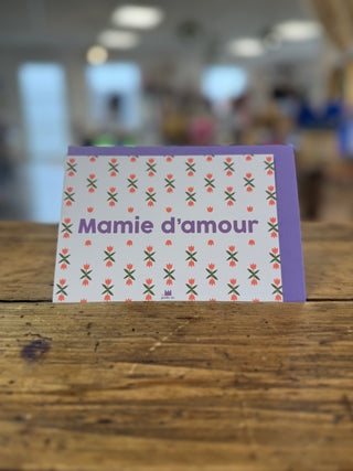 Carte "Grande-mère"- Mamie d'amour (avec enveloppe)
