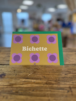 Carte "amitié" - Bichette (avec enveloppe)