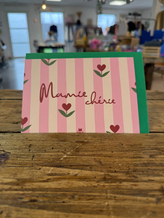Carte "Grand-mère" : Mamie Chérie (avec enveloppe)