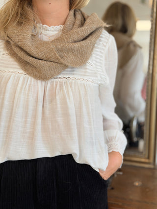 Foulard Capuche • Beige chiné