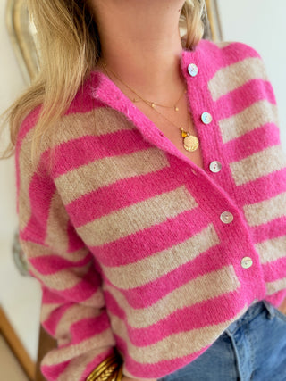 Gilet Pauline • Fuschia