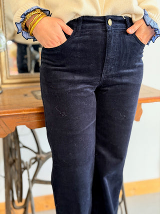 Pantalon Mona • Velours Marine