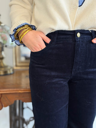 Pantalon Mona • Velours Marine