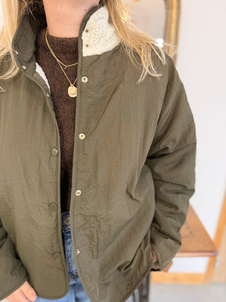 Manteau réversible Auguste • Kaki
