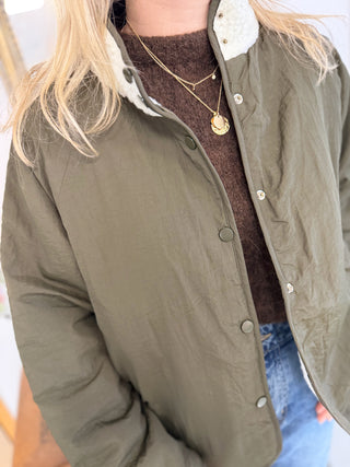 Manteau réversible Auguste • Kaki