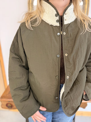 Manteau réversible Auguste • Kaki