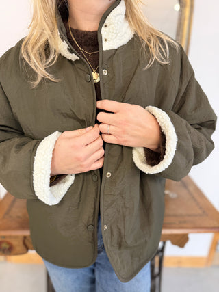Manteau réversible Auguste • Kaki