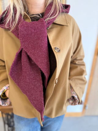 Foulard Triangle Capuche • Prune