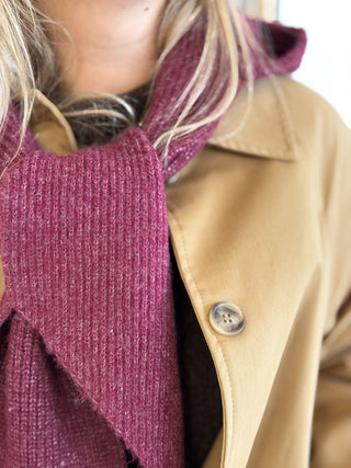 Foulard Triangle Capuche • Prune