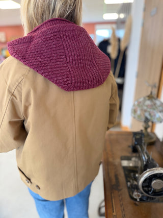 Foulard Triangle Capuche • Prune