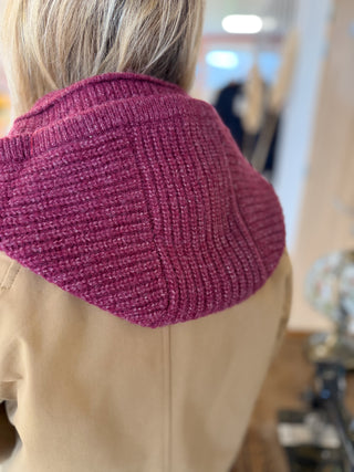 Foulard Triangle Capuche • Prune