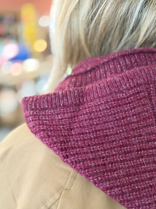 Foulard Triangle Capuche • Prune