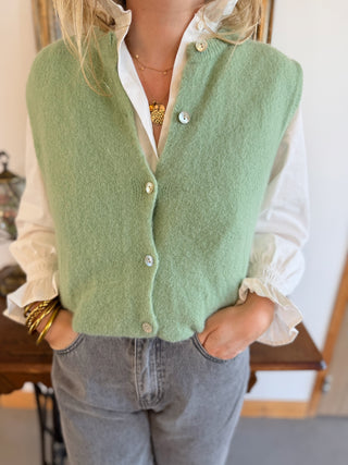 Gilet s/ manche Valentine • Vert d'Eau