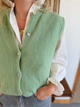 Gilet s/ manche Valentine • Vert d'Eau