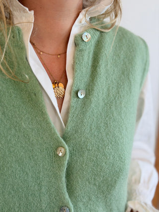 Gilet s/ manche Valentine • Vert d'Eau