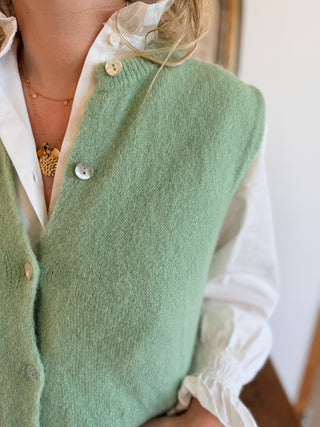 Gilet s/ manche Valentine • Vert d'Eau