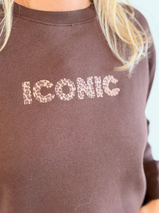 Sweat Iconic • Léopard Chocolat