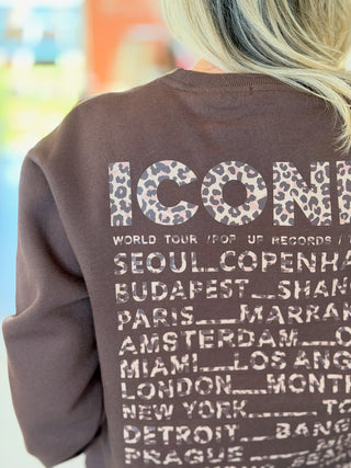 Sweat Iconic • Léopard Chocolat