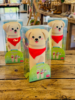 Trousse en Silicone Souple 2-en-1 Chien "Golden" • Kawaii • Legami