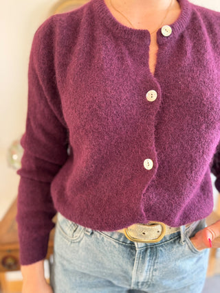 Gilet Mathilde • Aubergine