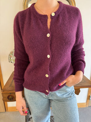 Gilet Mathilde • Aubergine