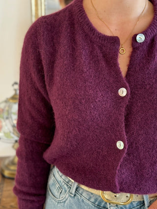 Gilet Mathilde • Aubergine