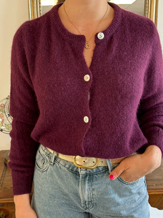 Gilet Mathilde • Aubergine