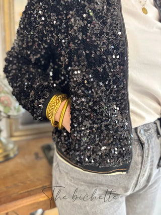 Bombers Ingrid • Sequin Noir