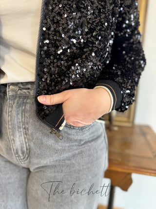 Bombers Ingrid • Sequin Noir