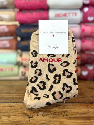 Chaussettes Amour ❤️ Léopard