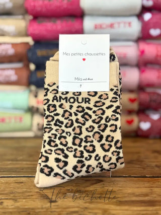Chaussettes Amour ❤️ Petit Léopard