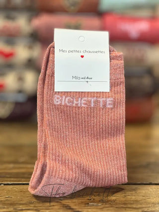Chaussettes Bichette ⭐️ Rose poudré