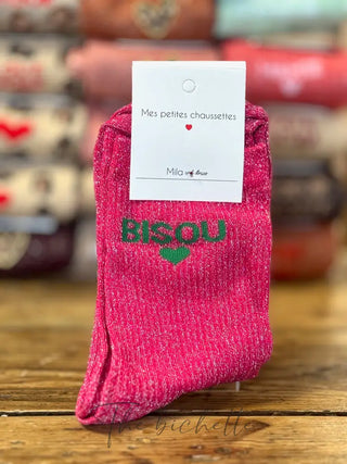 Chaussettes Bisou 💋 Fuschia