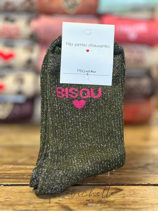 Chaussettes Bisou 💋 Kaki
