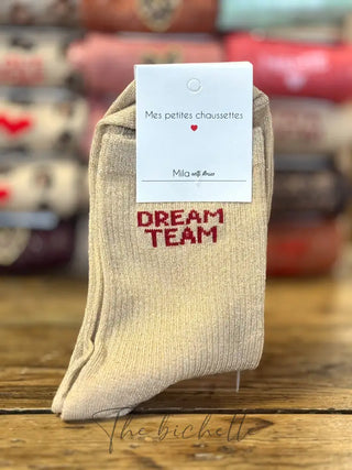 Chaussettes Dream Team 👭 • Beige