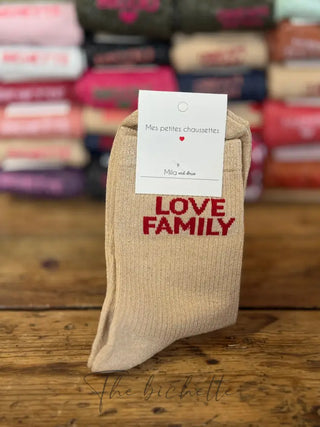 Chaussettes Love Family • Terracotta