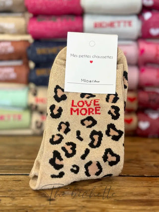 Chaussettes Love More ❤️ Léopard