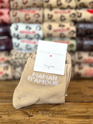 Chaussettes Maman d’Amour 💕 Beige