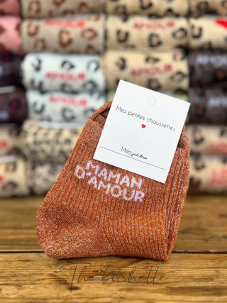 Chaussettes Maman d’Amour 💕 Terracotta