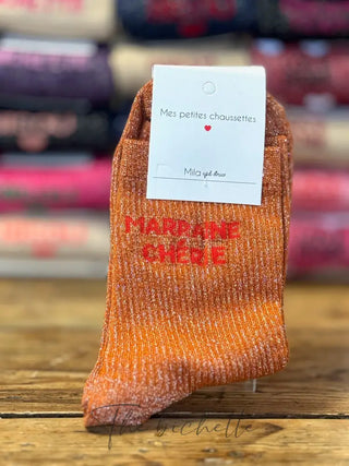 Chaussettes Marraine chérie ♥️ Orange