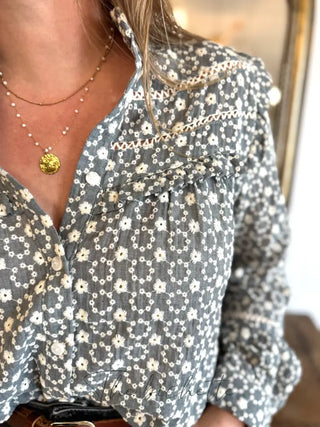 Chemisier Margaux • Bleu Gris