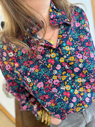 Chemisier Ondine • Marine & Fuschia