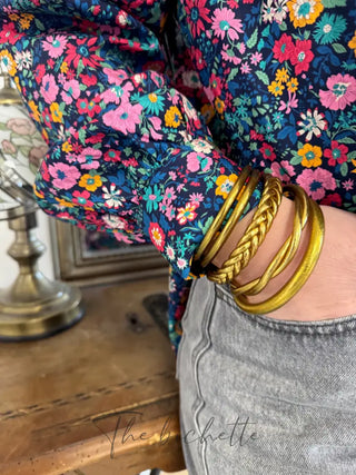 Chemisier Ondine • Marine & Fuschia