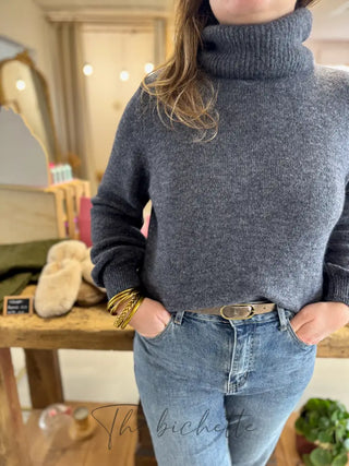 Col roulé Manon • Gris foncé TU