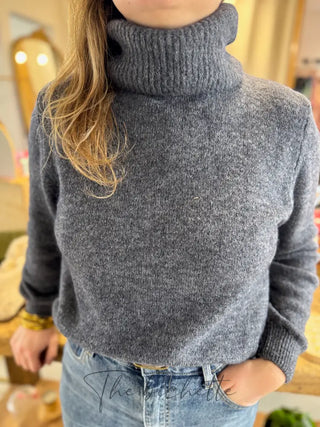 Col roulé Manon • Gris foncé TU